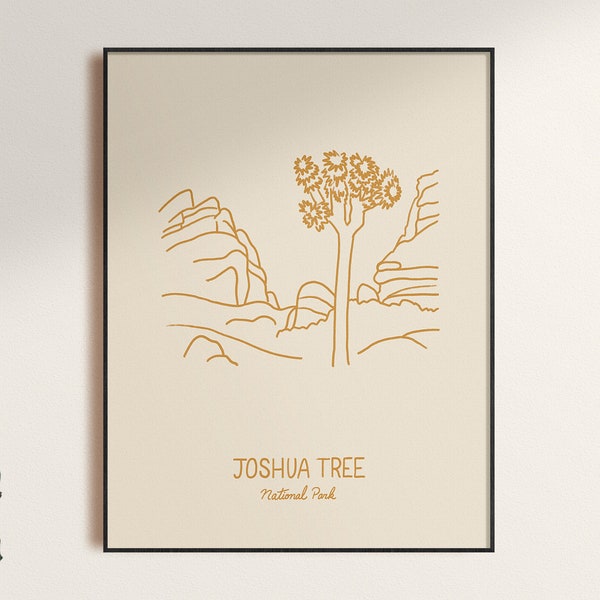 Joshua Tree National Park Minimalist Poster Art Print, non encadré