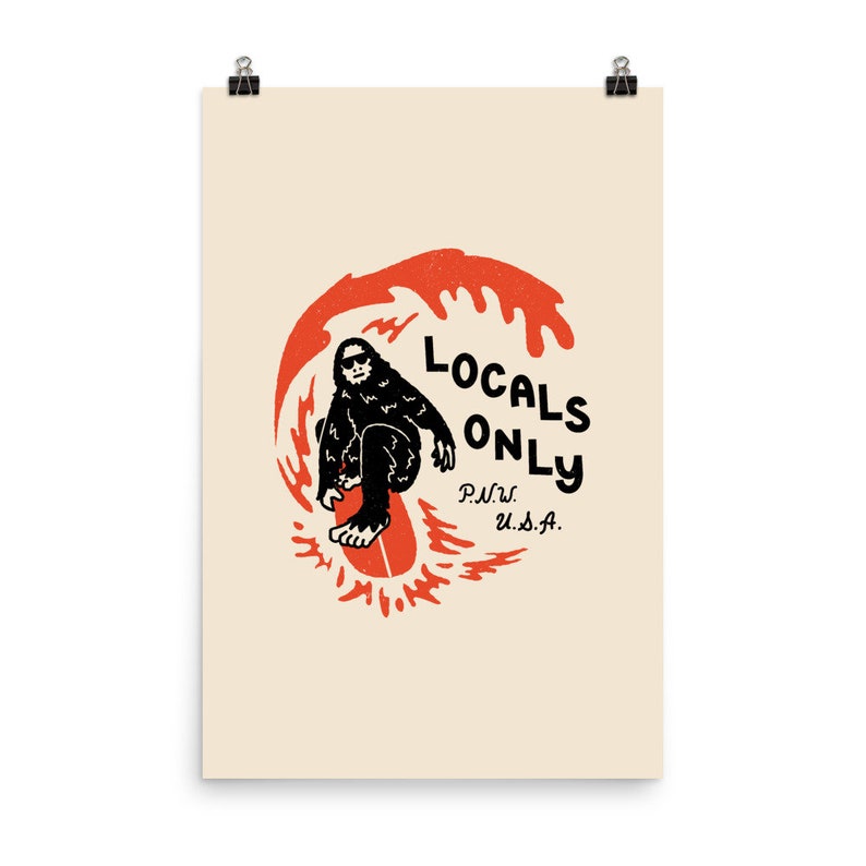 Locals Only Cream Poster Art Print, Unframed image 7