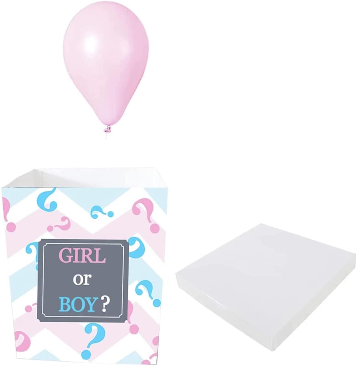 Large Gender Reveal Box and Balloons Gender Box with Blue Etsy