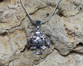 Jerusalem Cross Silver Plated