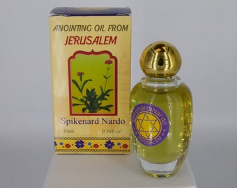 Pure Nard Anointing Oil From Jerusalem Holy Land - 10ml Bottle, Olive Leaf Infused, For Prayer & Healing