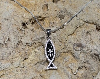 Fish Necklace - Black