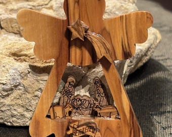Olive Wood Ornament-Angel
