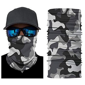 Camo Neck Gaiter Face Mask - Multifunctional Headwear Seamless Shield