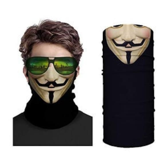 Anonymous Face Mask Gaiter: Washable Reusable Neck Warmer