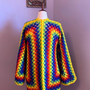 Crosa - Bohemian Rainbow Crochet Cardigan