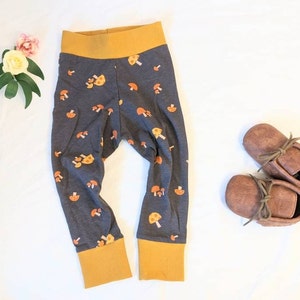 Baby and Toddler Leggings - Mushrooms