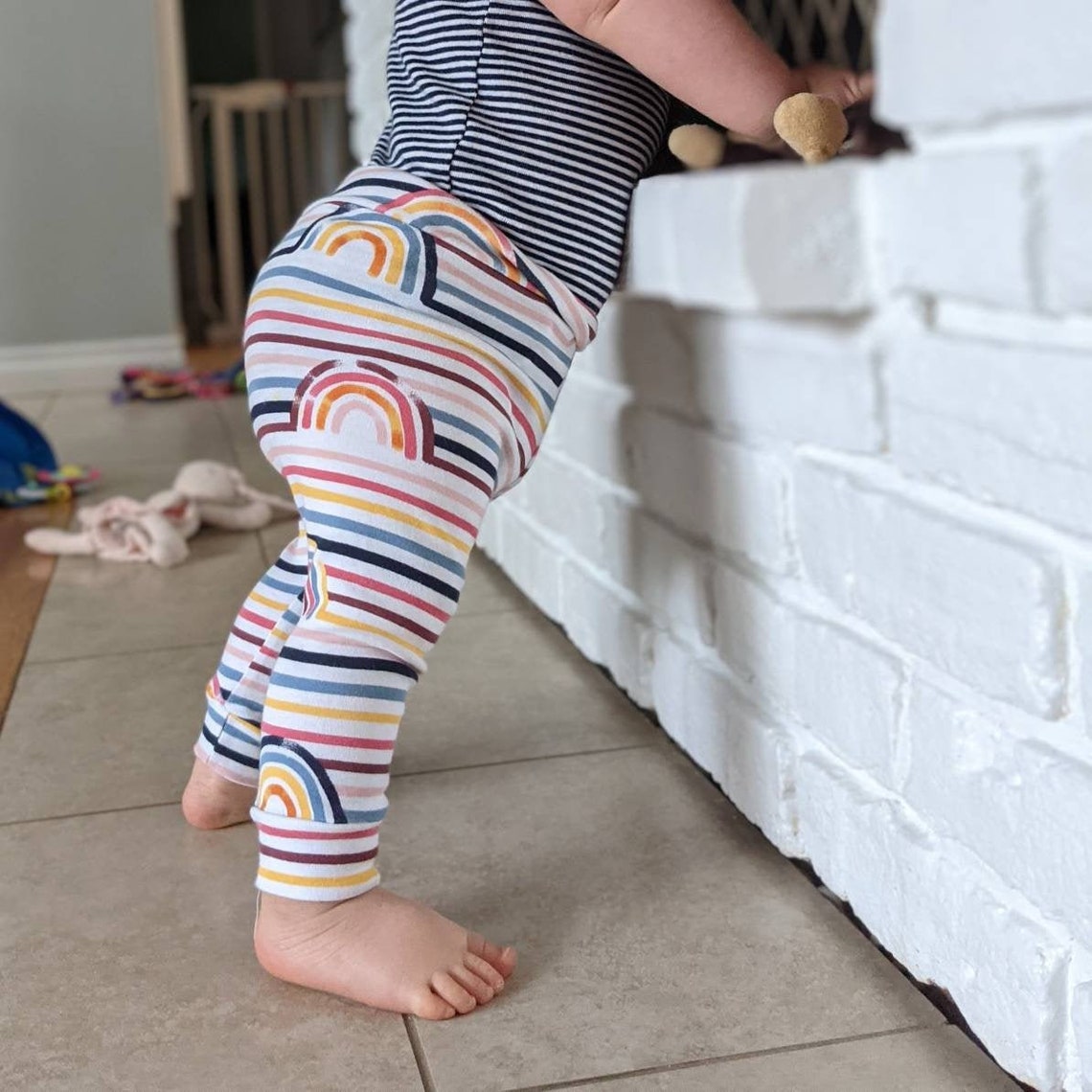 Stretchy Baby and Toddler Leggings Cloth Diaper Pants Rainbow Etsy