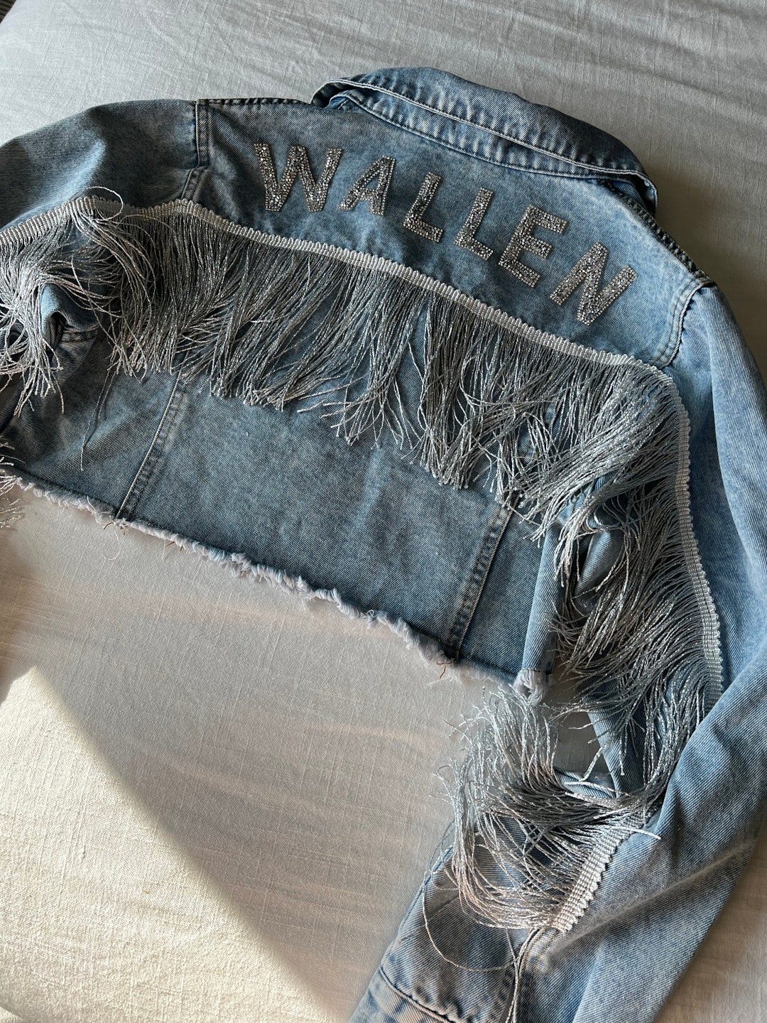 Custom Jacket, Rhinestone Jacket,vintage Denim,custom Bling,western ...