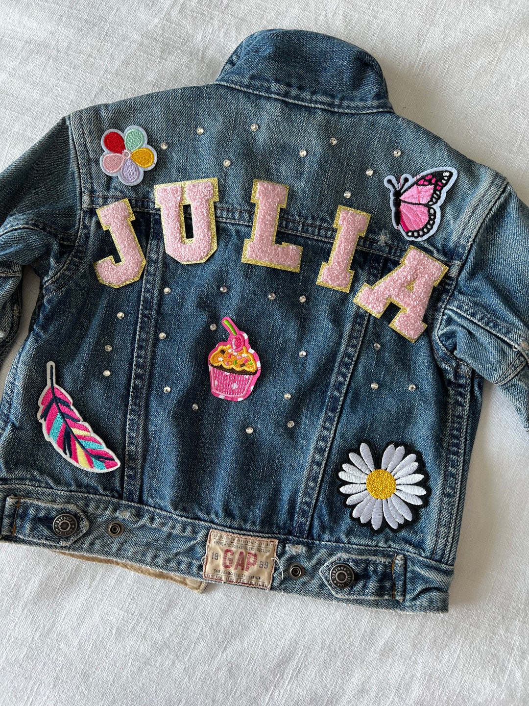 Rhinestone Custom Jacket, Rhinestone Denim Jacket, Girl Rhinestone ...