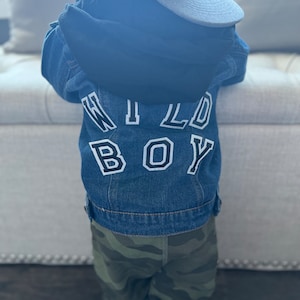 Boys Custom Jean Jacket, Custom Denim, Kids Jacket, Hooded Jacket, Personalized Jacket, Kid/baby Denim, Girls Custom Jean Jacket,