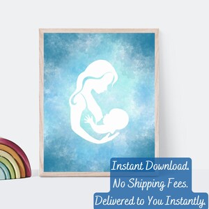 Breastfeeding Sign, Nursing Art, Breastfed baby, pumping room, lactation nurse, ob delivery decor, mother and baby,  breastfeeding Sign