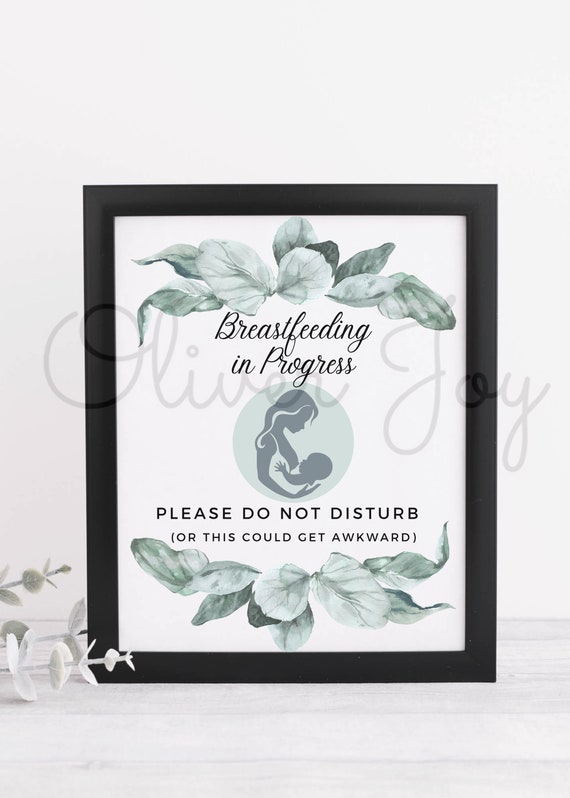 Breastfeeding Room Sign Nursing Sign for Door Greenery | Etsy