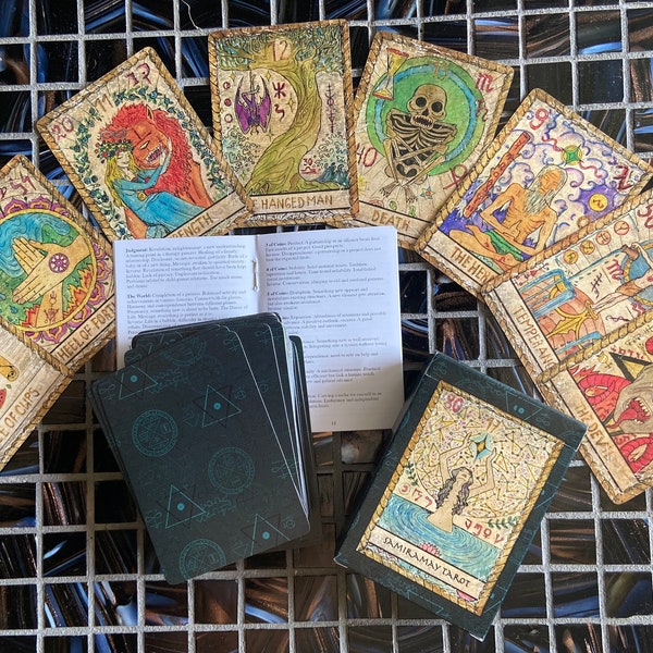 Samiramay Tarot Deck & Guide, full deck, 78 cards, 3.5 by 2.5 inches, great for beginners and collectors, printed in USA