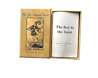 Tea-Stained Tarot Deck: Linen Finish, Rider Waite Style