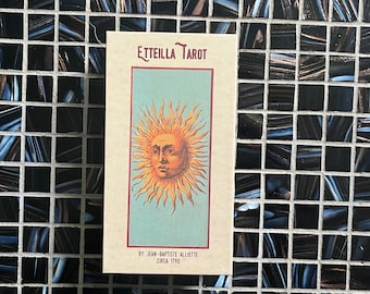 Baraja de Tarot Grand Etteilla Trois & Guide / Gran tamaño, Tarot egipcio / publicada en el siglo XIX, B.P. Grimaud, adivinación antigua, facsímil