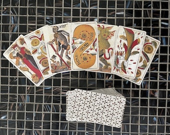 Tarot de Viéville & Guide | Vieville Tarot Cards, Full Size | sturdy two piece box for storage | Made in USA | 1000 Produced