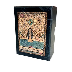 Samiramay Tarot Deck & Guide, full deck, 78 cards, 3.5 by 2.5 inches, great for beginners and collectors, printed in USA