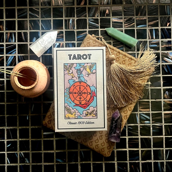 Baraja de Tarot clásica de 1909 y guía de 80 páginas