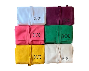 Triple Moon Velvet Tarot Bags | Fits all standard size tarot decks (approximately 5x3 inches)