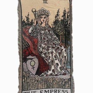Manta o tapiz para pared con cartas del Tarot, 1,5 x 91 cm: Emperatriz, Tres de Espadas o Suma Sacerdotisa