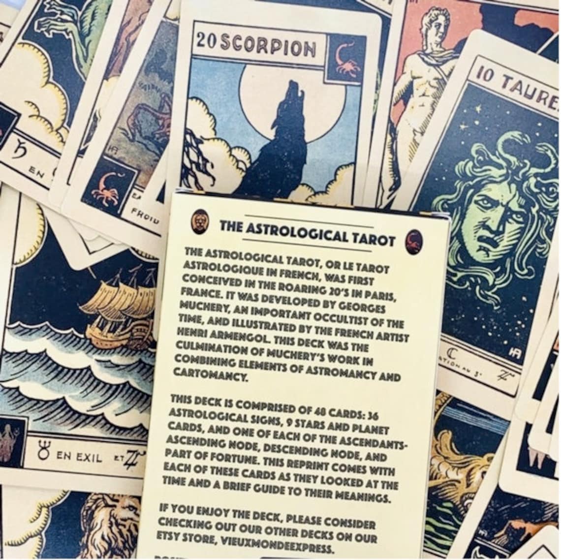 Astrological Tarot Deck With Guidebook Le Tarot Astologique Etsy UK