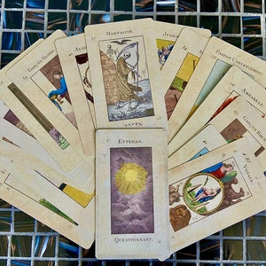 Etteilla Tarot Deck | veröffentlicht in den 1800er Jahren von B.P. Grimaud Paris | für Vintage Wahrsagerei, Wahrsagerei und übersinnliche Lesungen