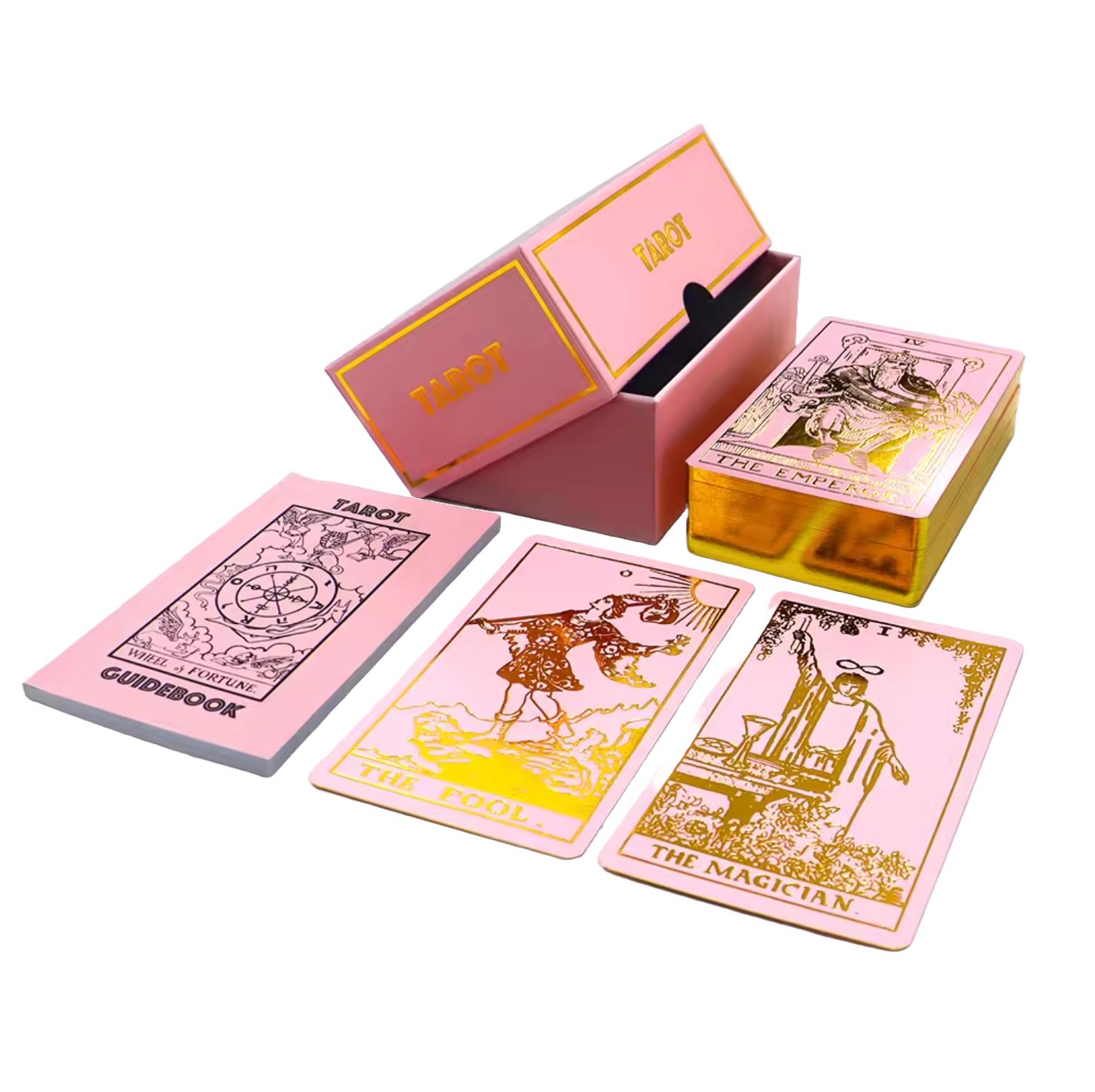 Tarot Cards Soleia – 78 Gold Foil Cards With Guide Book, Modern Rider ...
