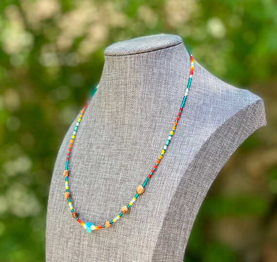 NAVAJO BEADS ターコイズ&シェルネックレス/50cm
