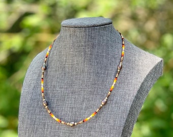 Navajo Necklace - Freshwater Pearls & Seed Beads - Multiple Colors - Health Spirit Energy - Boho Native Made