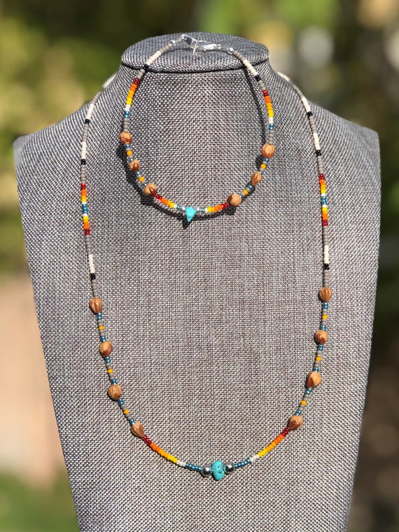 Navajo Cedar Bead Necklace & Bracelet With Gemstone Multiple Color Size Gift Him Her Health Spirit Energy Authentic Native Made - Etsy Navajo Cedar Bead Necklace & Bracelet With Gemstone Multiple Color Size Gift Him Her Health Spirit Energy Authentic Native Made - Etsy