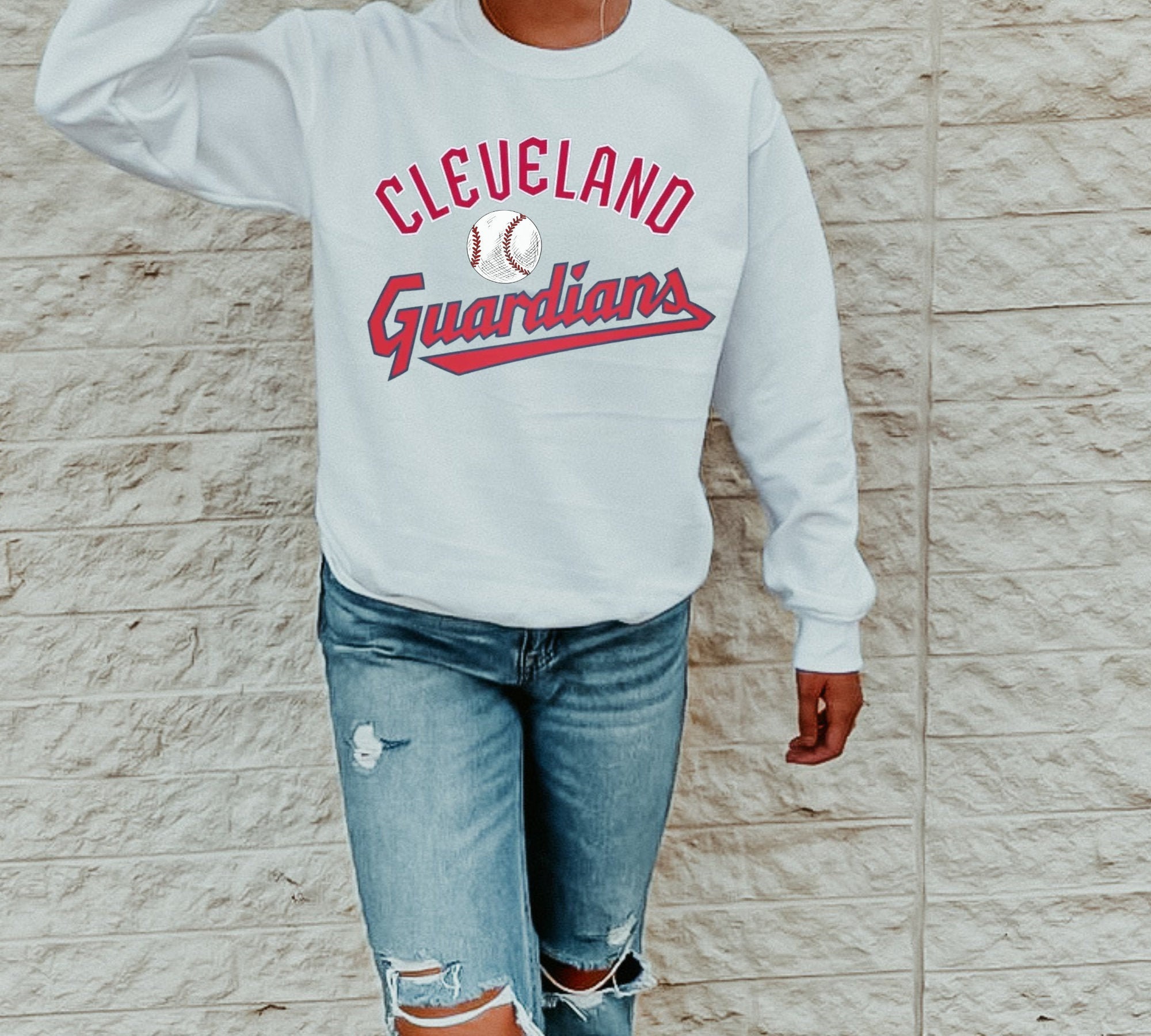 Cleveland Guardians CrewneckCleveland BaseballMLB Etsy
