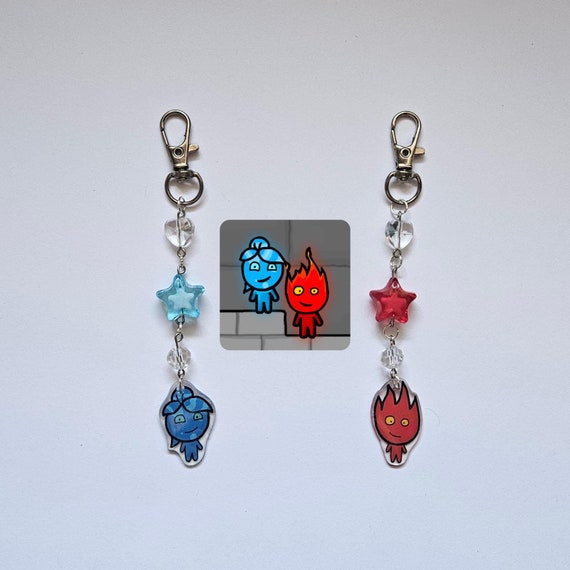 Fireboy and Watergirl Keychains - Etsy