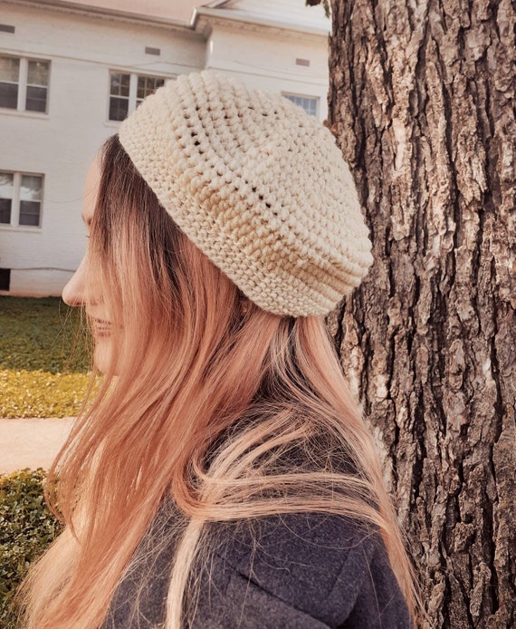 Crochet Beret Beanie for Girls Crochet Beret Hat Crochet Winter