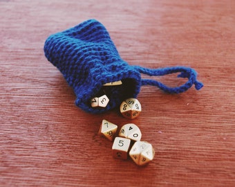 Mini Dice Bag, Drawstring Dice Bag, Dice Bag DnD, Dice Pouch,  Drawstring Bag, Drawstring Pouch, Drawstring Gift Bag, Crochet Dice Bag