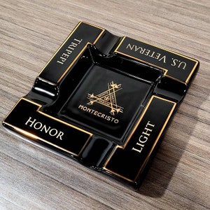 Extravaganza Collection - Montecristo Cigar Ashtray 4, 3 and Single Cigar rest for Patio / Outdoor / Indoor