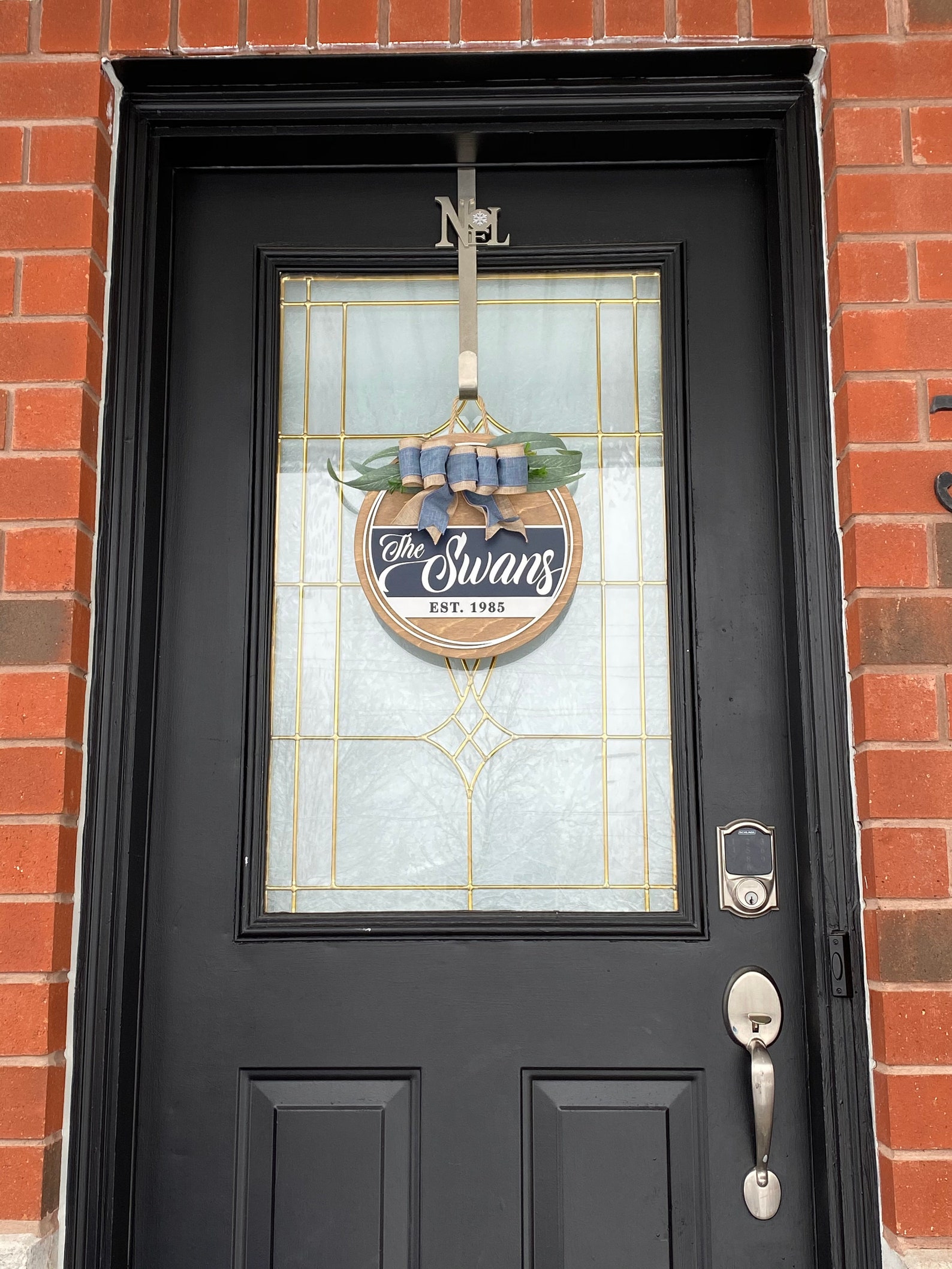 Front Door Hanger Decor Custom Wood on Wood Year Round Etsy Canada