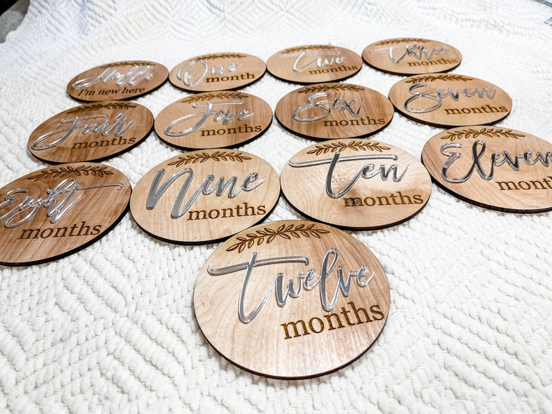 Baby milestone signs baby milestone rounds baby monthly Etsy