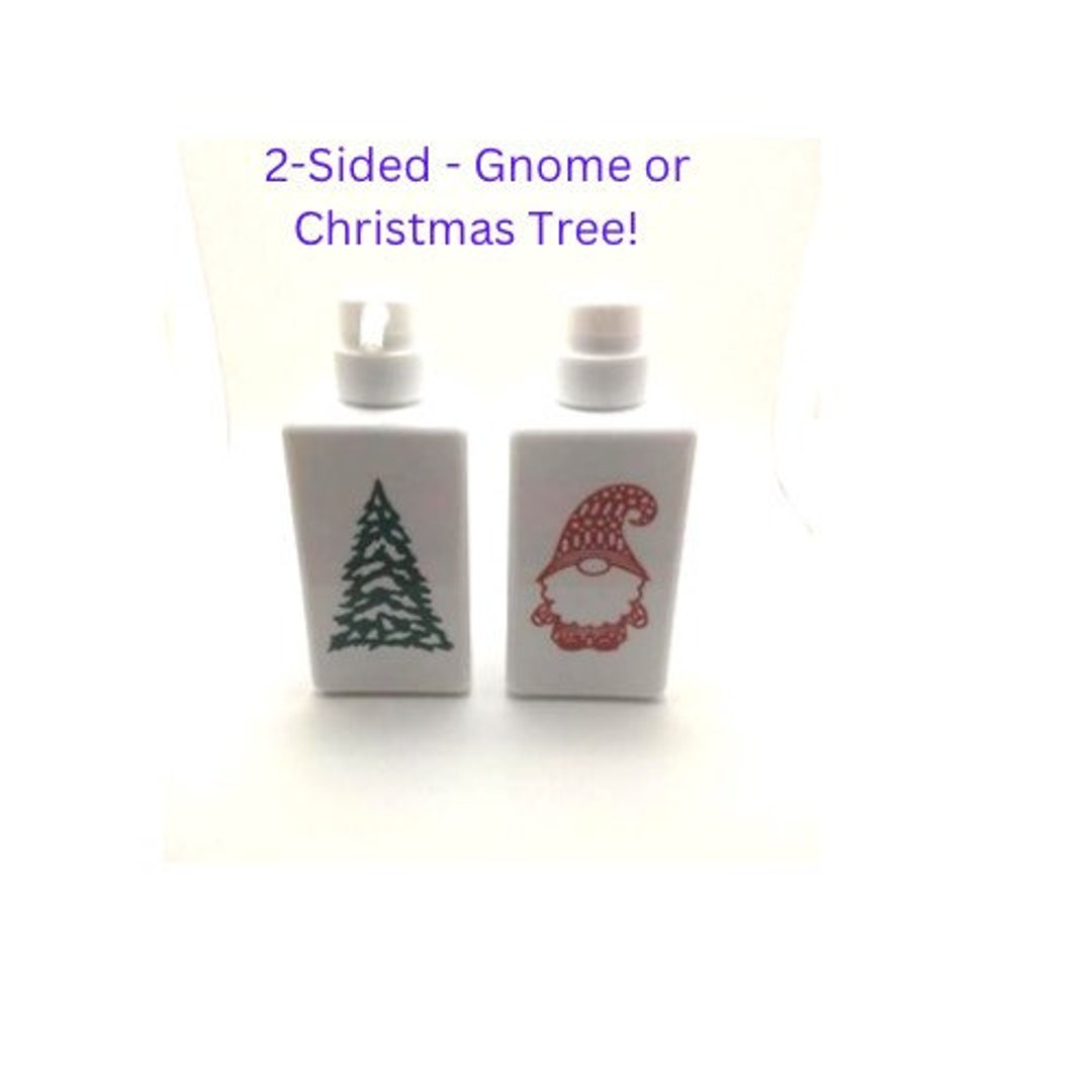 Two Sided Soap Dispenser Christmas Tree & Gnome Holiday Soap Etsy