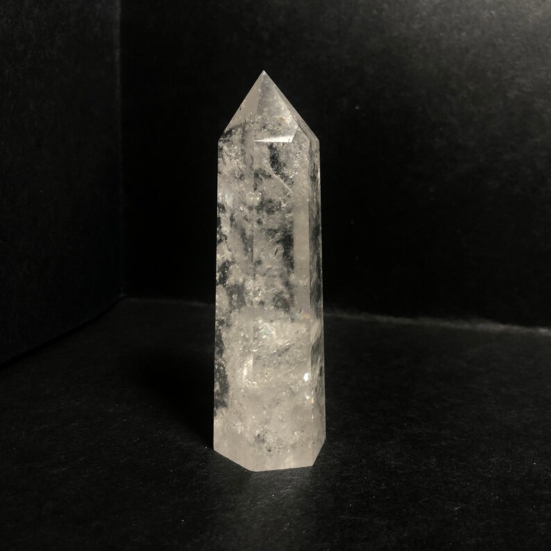 TOWER - Clear Quartz 26.2x30.8x95.4mm 111.5g Azeztulite Rainbow Athelstra Crystal Universal Energy Cleanser High Frequency - UNIQUE ITEM image 3