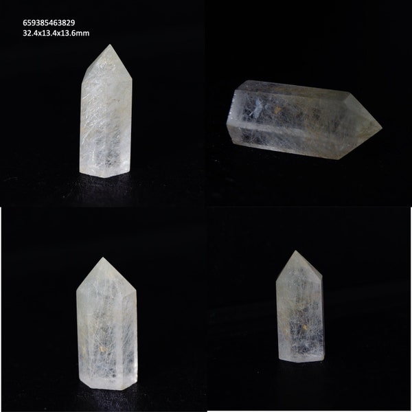 Rutilated Quartz Crystal Tower Natural Anomalies Rainbow Point Chakra Healing Energy Semi Precious Gemstone Custom Order One of a Kind Gift