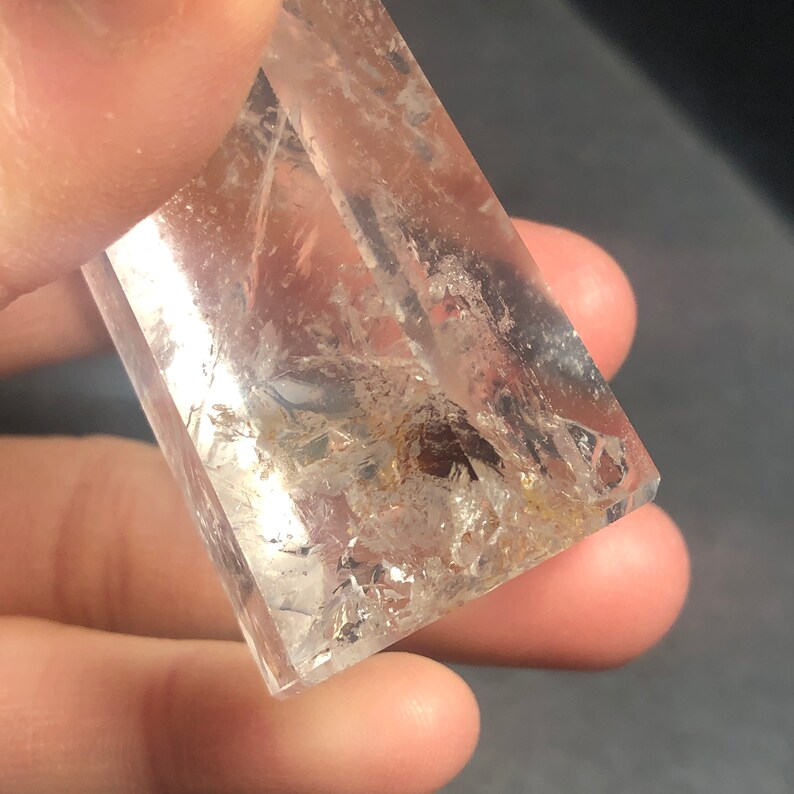 TOWER - Clear Quartz 30.3x25.9x83.2mm 97.3g Azeztulite Rainbow Athelstra Crystal Universal Energy Cleanser High Frequency - UNIQUE ITEM image 8