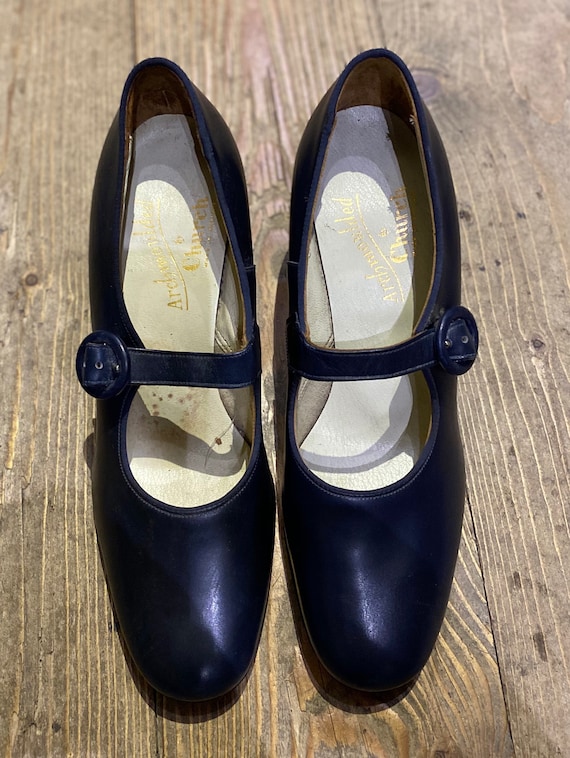 Vintage Blue Mary Janes shoes by Church