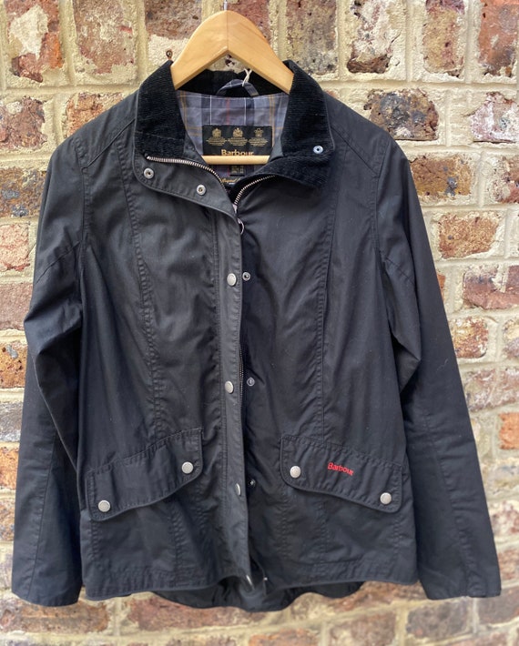 Vintage Women’s Barbour Waxed Ferndown Jacket UK s