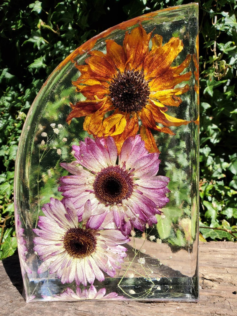Daisy & Sunflower Bookend Etsy
