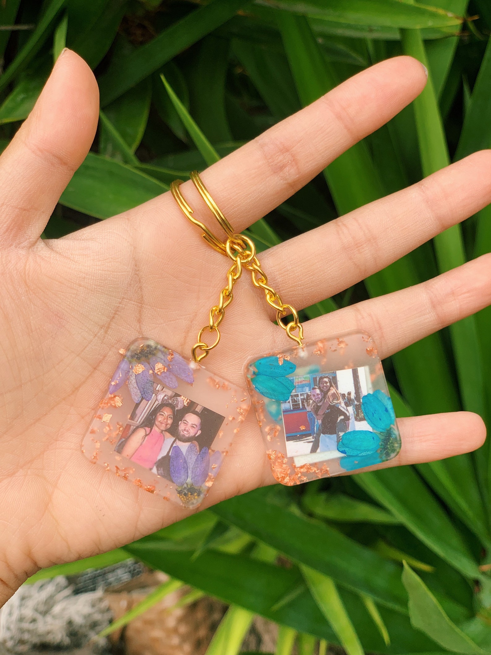 Resin Photo Keychain Photo Keychain Keychain With Photo Etsy