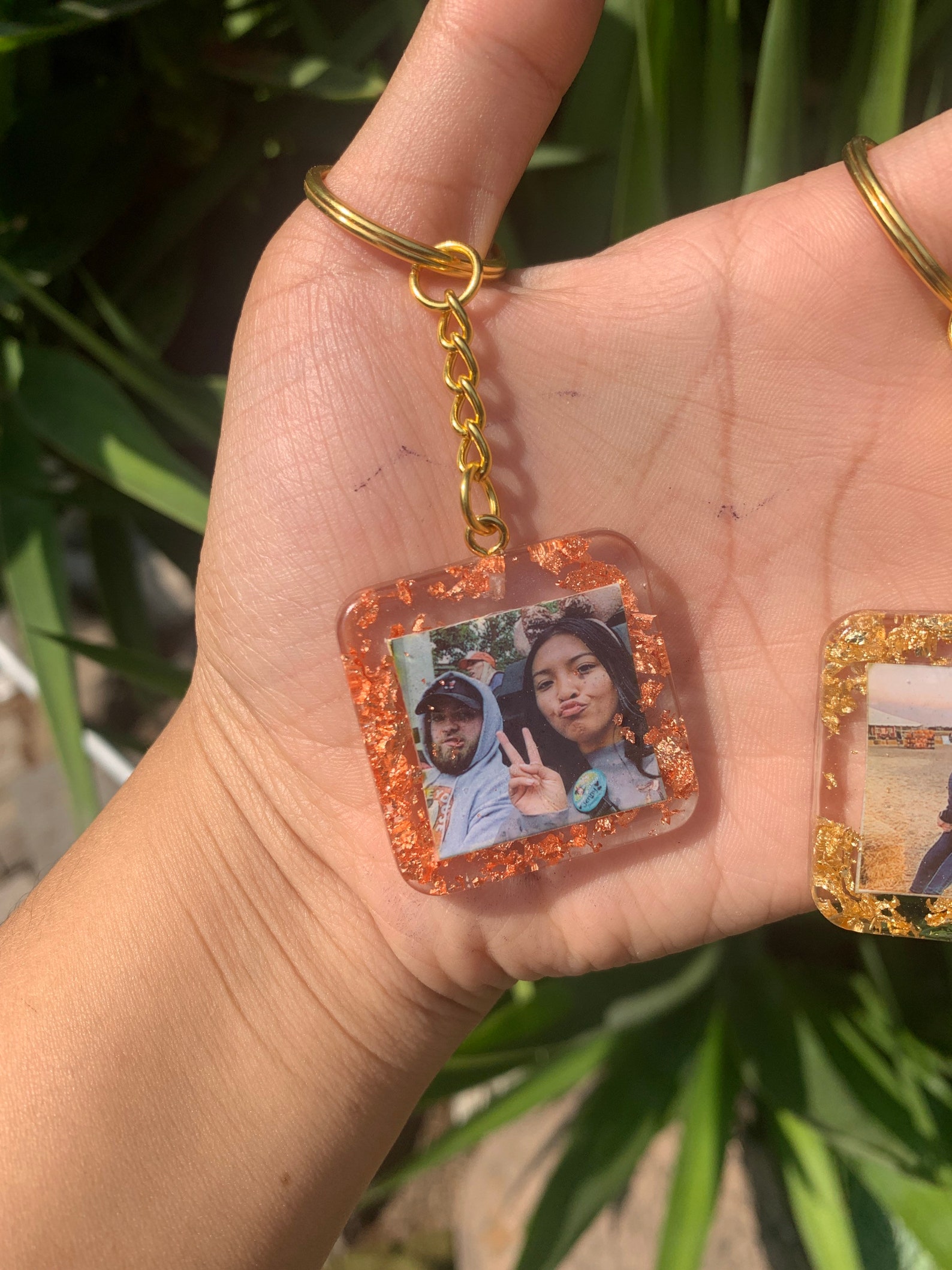 Resin Photo Keychain Photo Keychain Picture Keychain Etsy