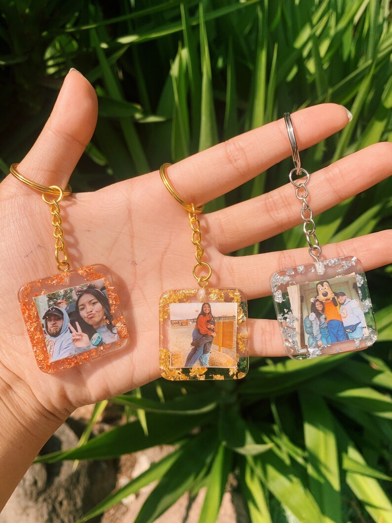 Resin Photo Keychain Photo Keychain Picture Keychain Etsy UK