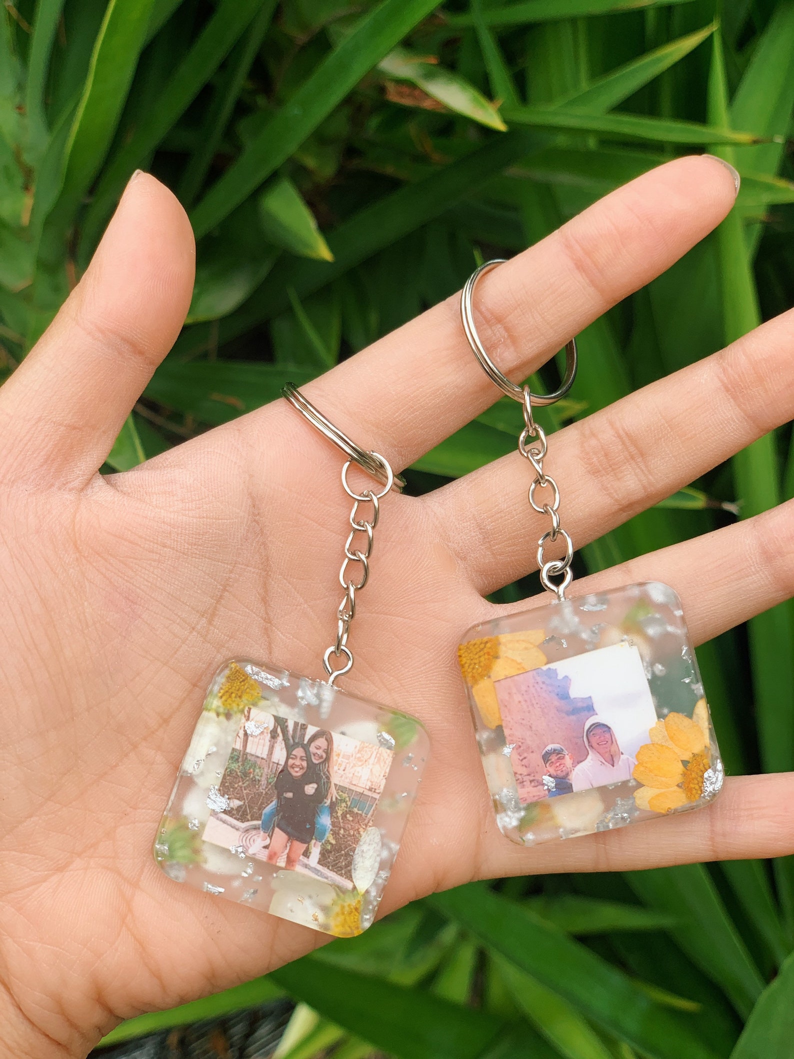 Resin Photo Keychain Photo Keychain Keychain With Photo Etsy