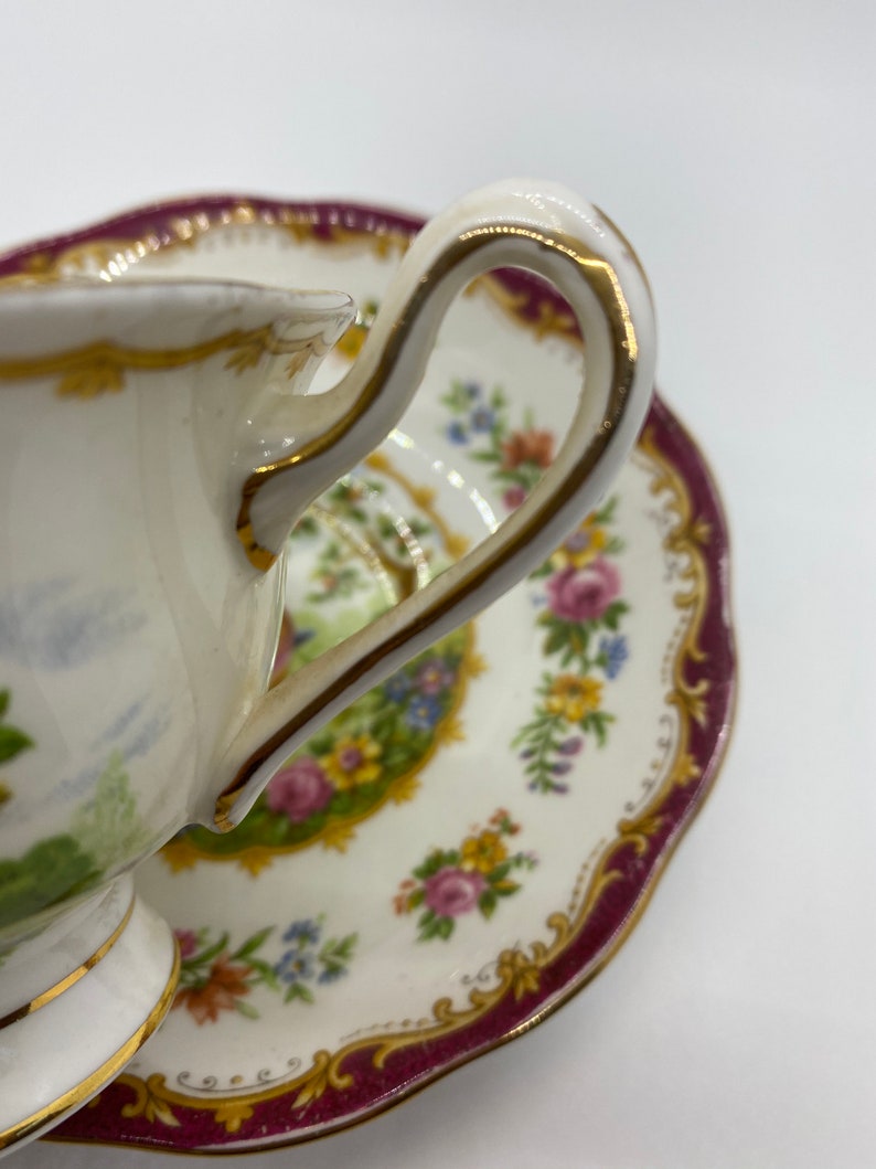 Royal Albert Chelsea Bird Red Teacup and Saucer Set Bone China England